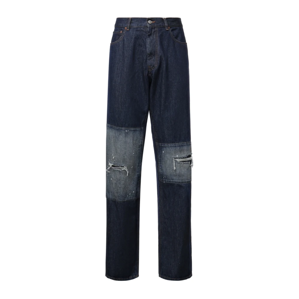 Mm6 Maison Margiela , Straight Fit Jeans, Male, Blue, W30, Jeans - Image 2