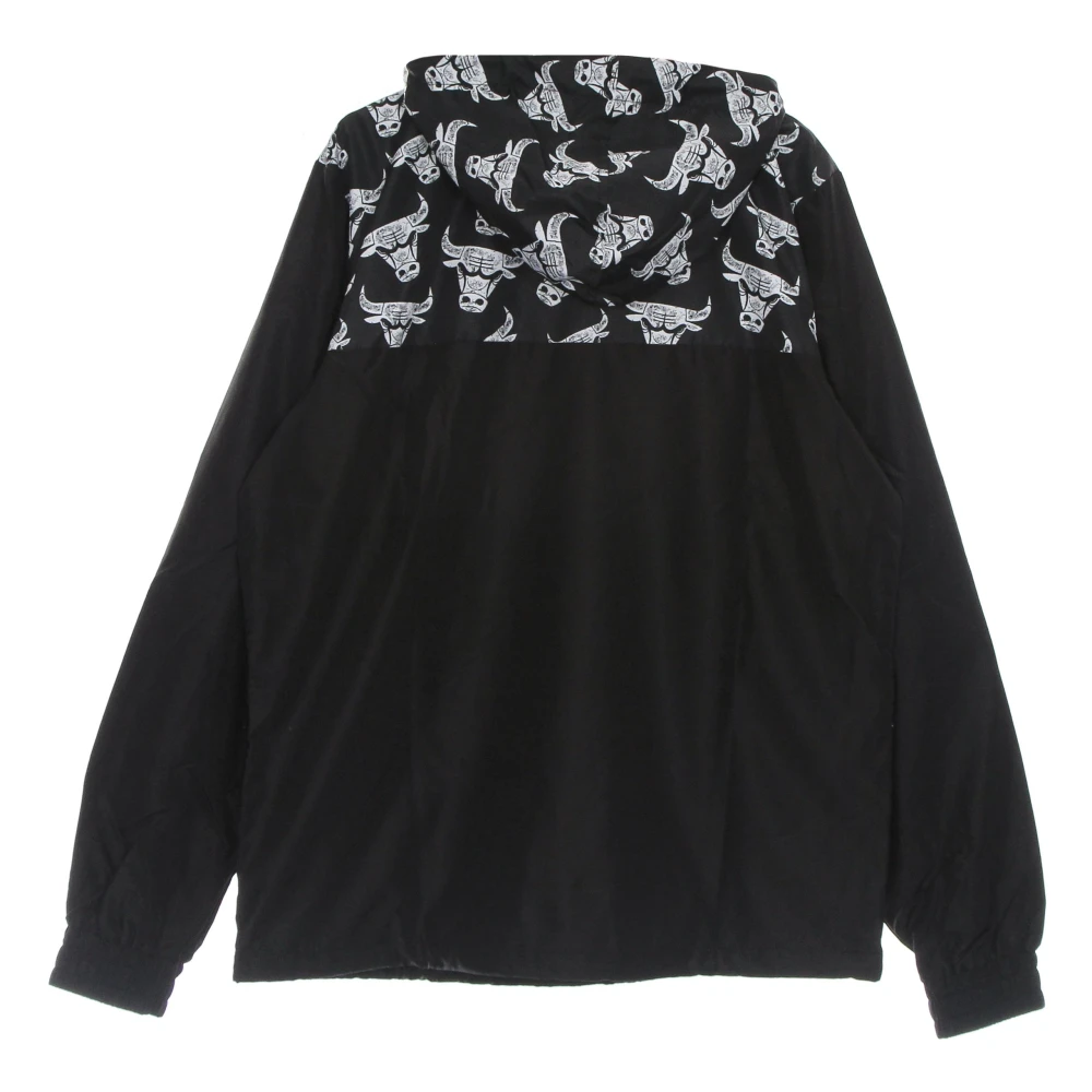 new era Chicago Bulls Logo Windbreaker Jas Black Heren