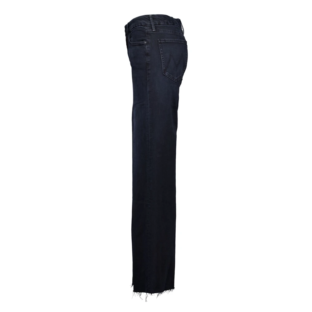 Mother Roller Fray Blauwe Jeans Blue Dames