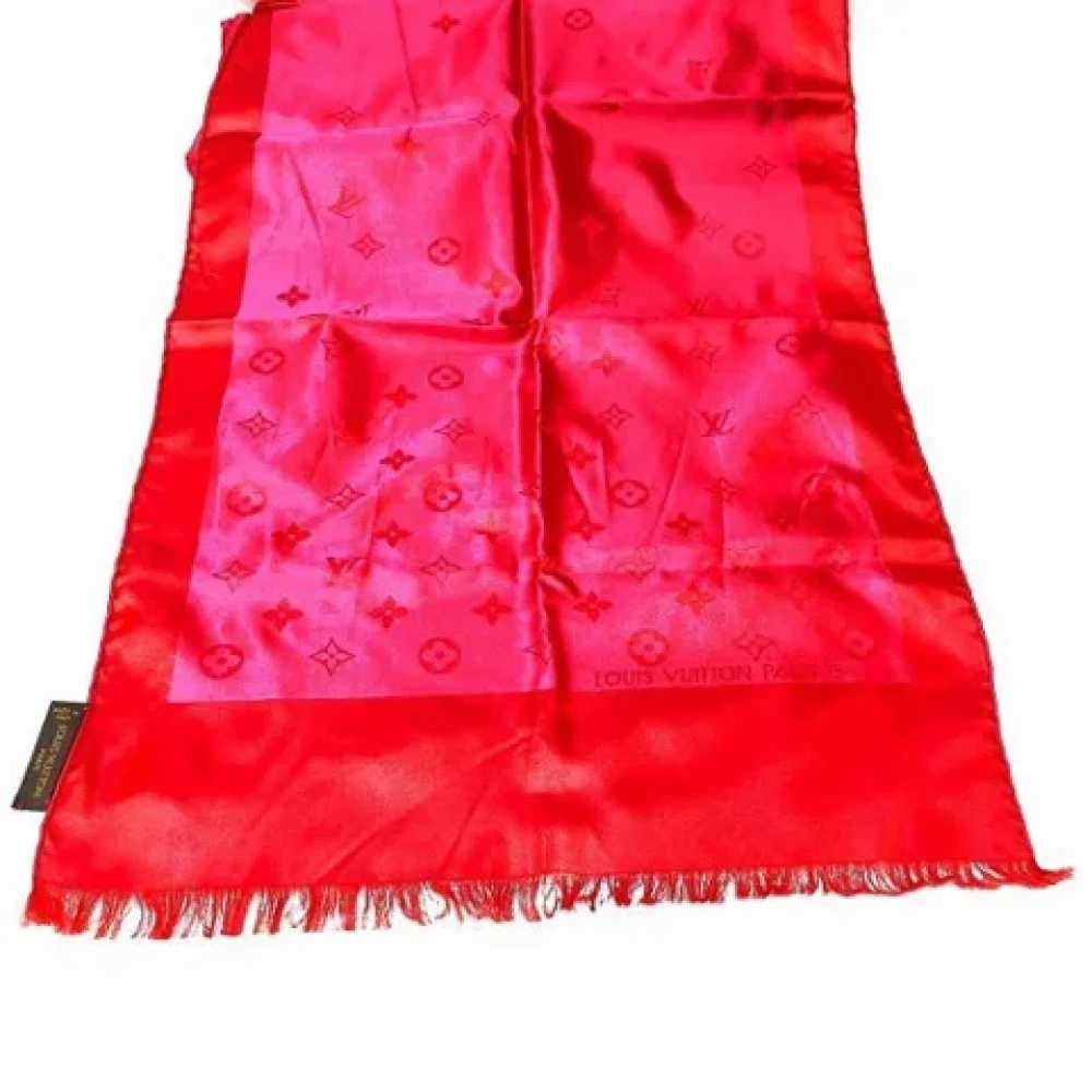 Louis Vuitton Vintage Pre-owned Silk scarves Pink Dames