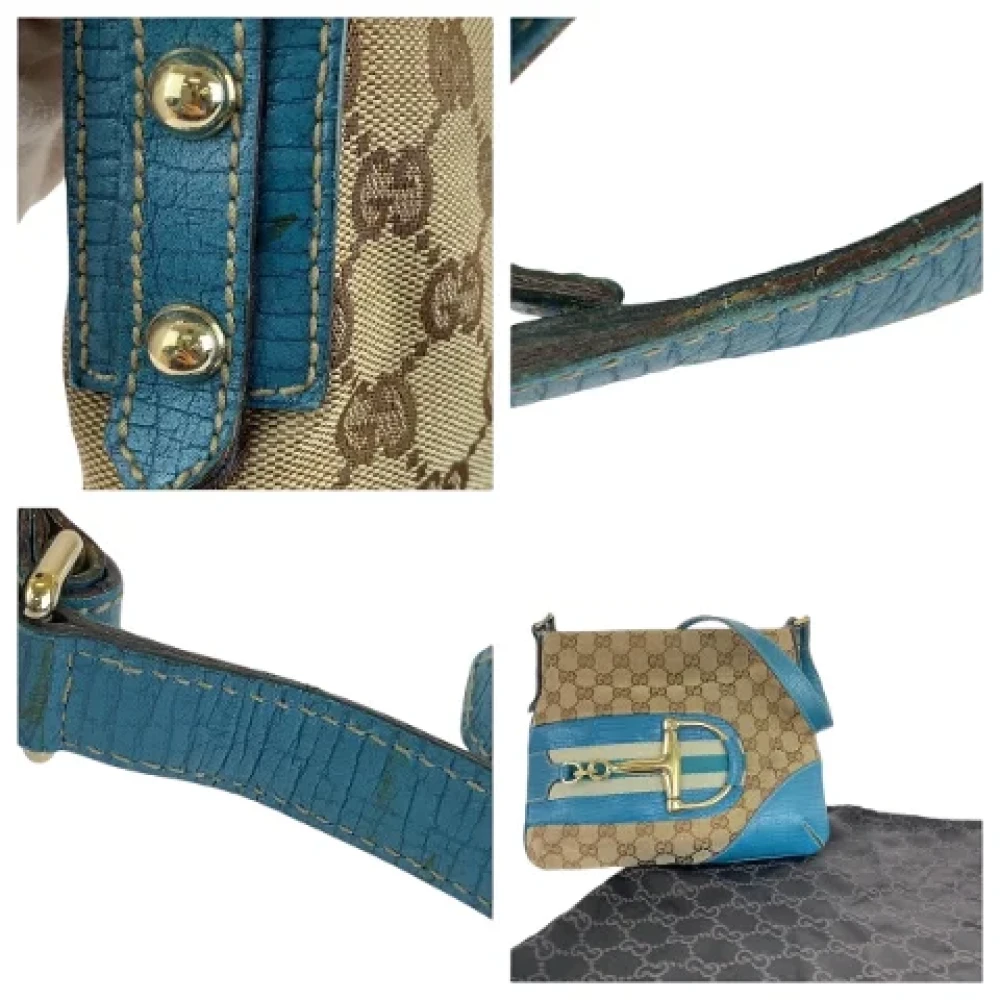 Gucci Vintage Pre-owned Canvas crossbody-bags Blue Dames