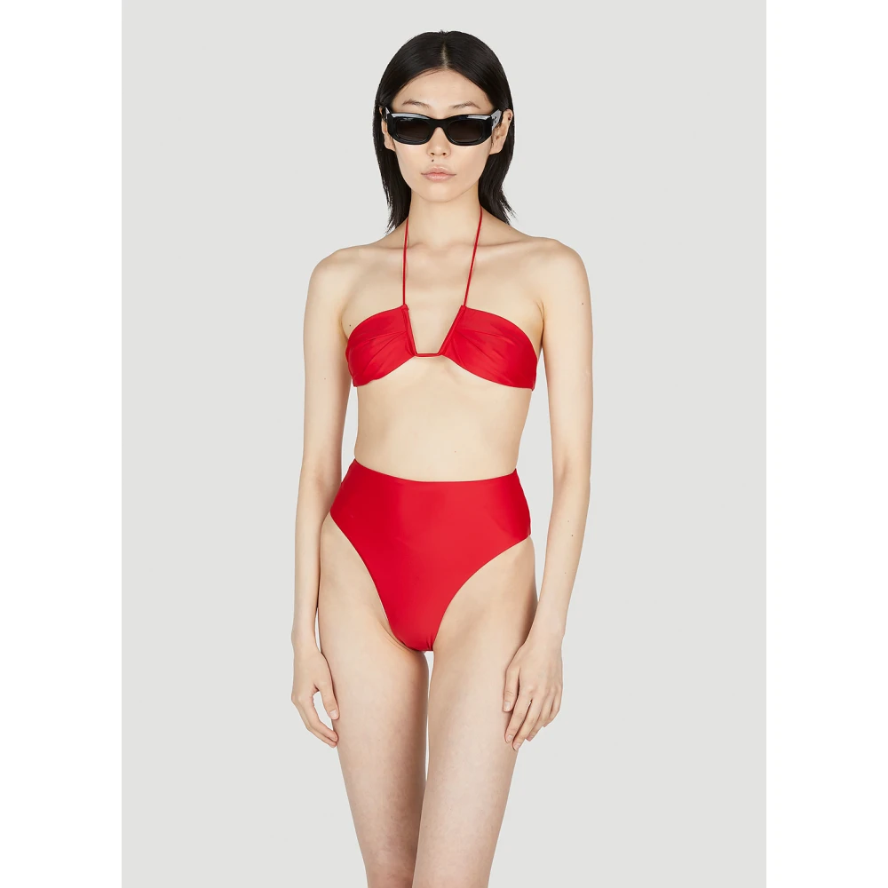 Ziah V-hals Halter Bikini Top Red Dames