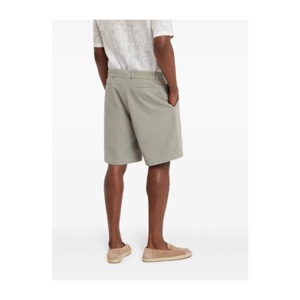 BRUNELLO CUCINELLI Stijlvolle Shorts voor Mannen Green Heren