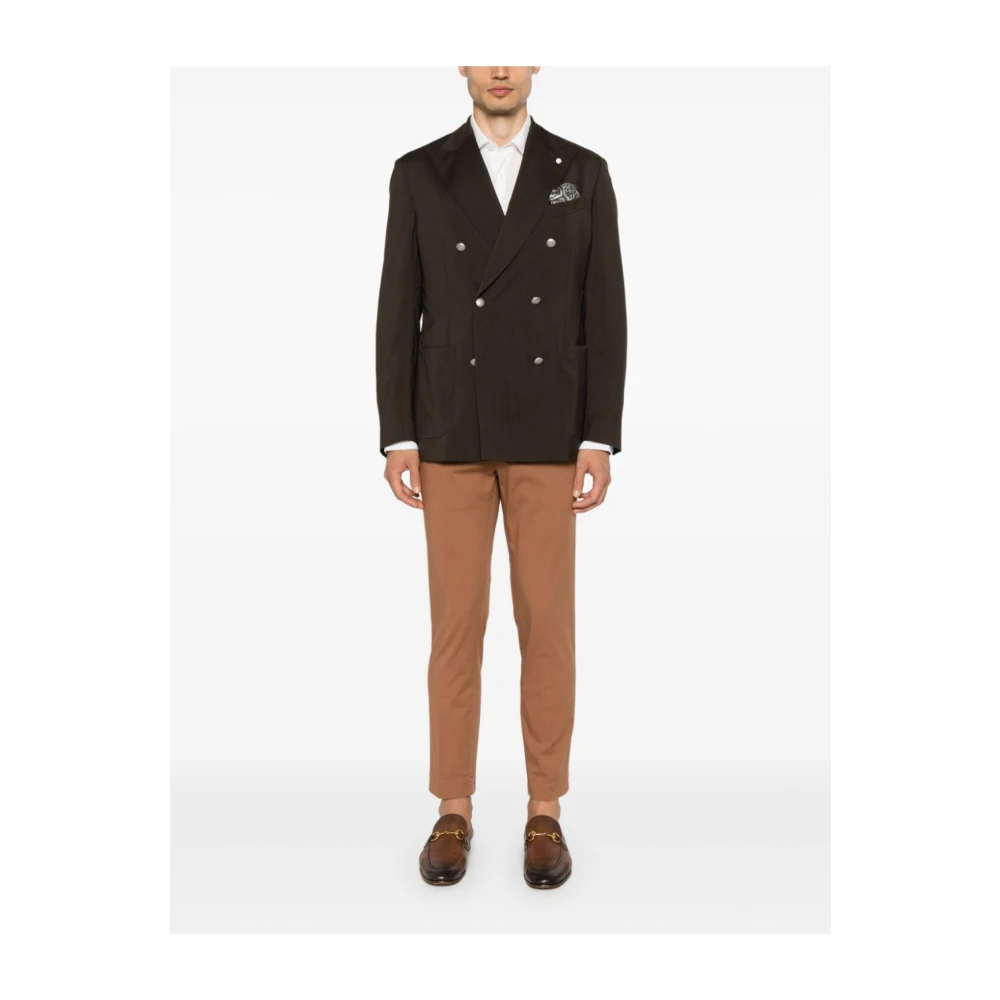 Incotex Casual Katoenen Broek Brown Heren