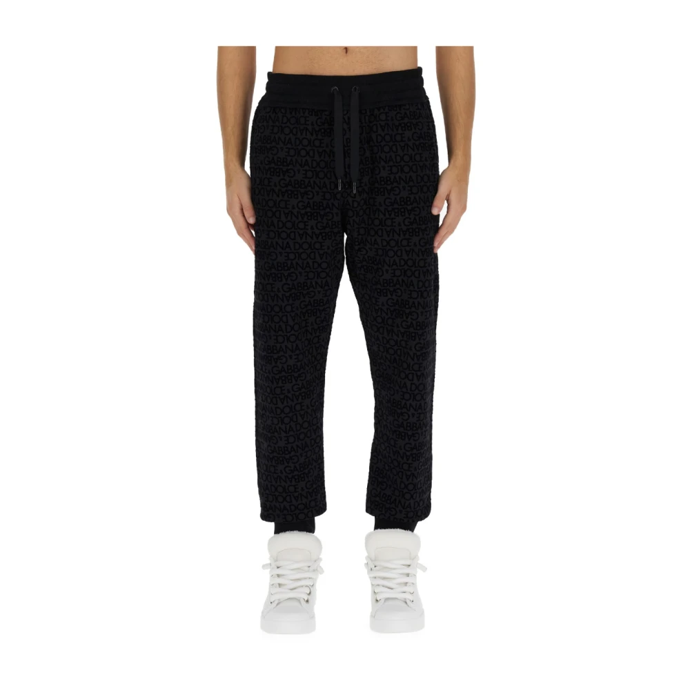 Dolce & Gabbana Logo Joggingbroek Casual Stijl Black Heren