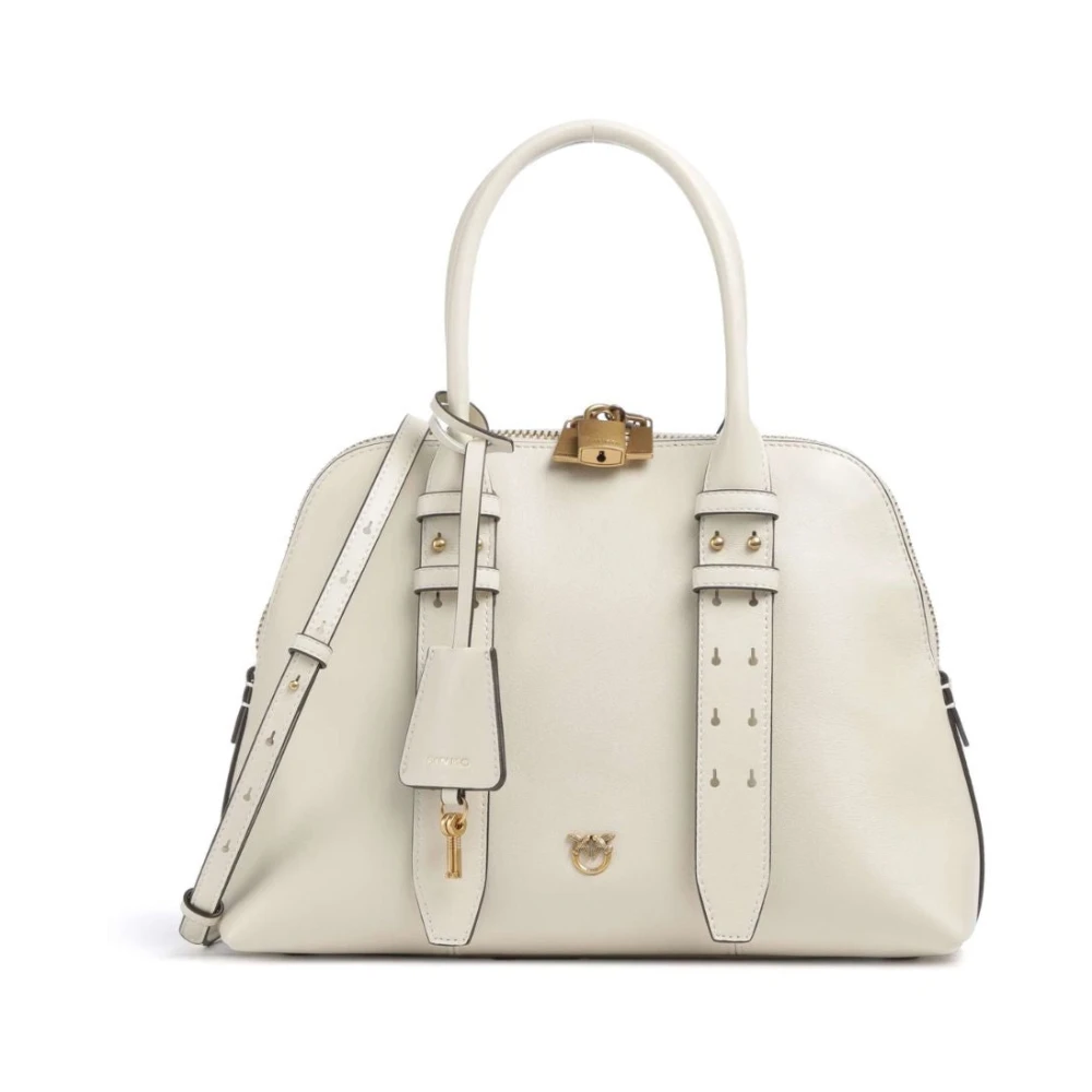 Pinko Kvinno Vit Väskor Dam, One Size, Bomull, Escape Bag