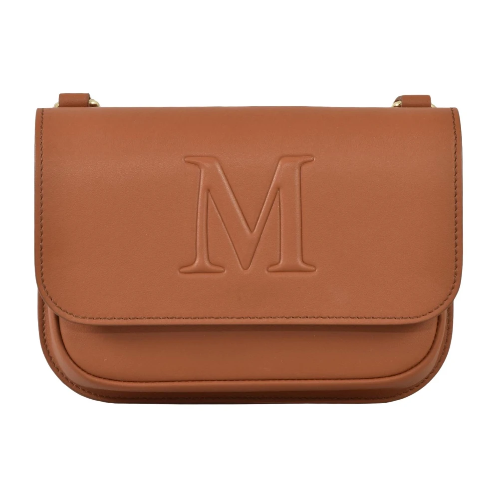 Max Mara Leren Handtas Brown Dames