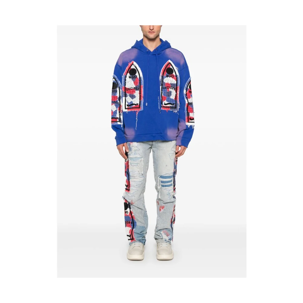 Who Decides War IJsblauwe Bootcut Denim Jeans Blue Heren
