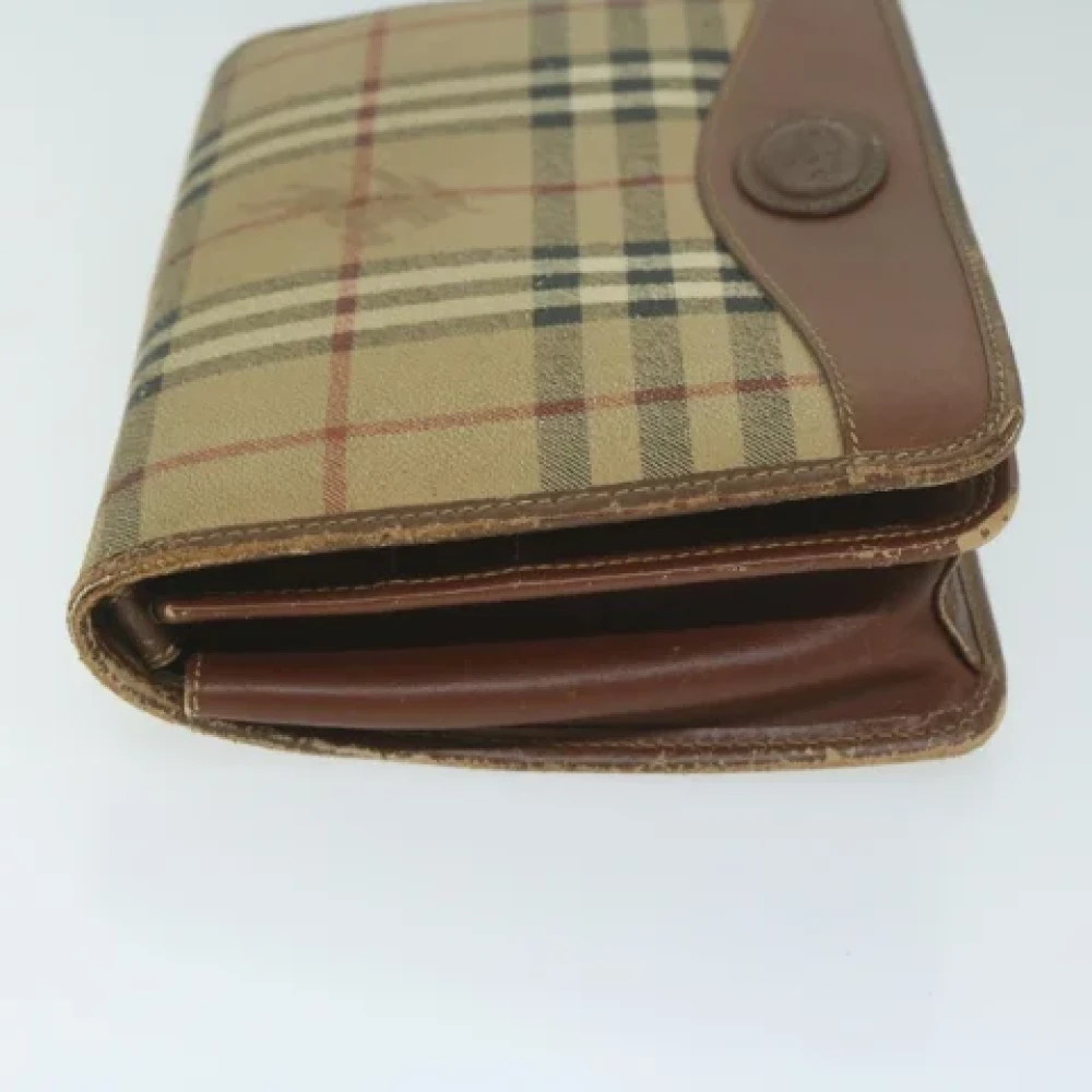 Burberry Vintage Pre-owned Leather clutches Beige Dames