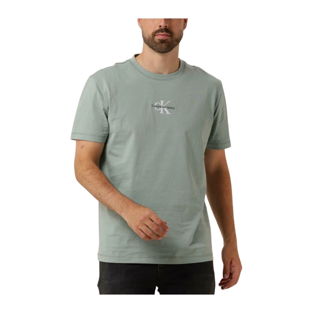 Calvin Klein Heren Polo T-shirts Monologo Tee Gray Heren