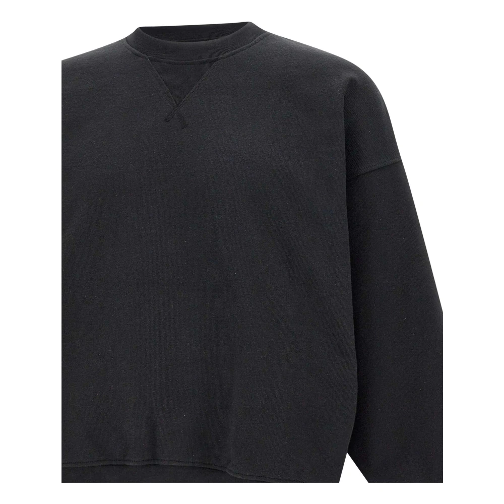 A Paper Kid Zwarte Katoenen Sweatshirt met Kralenlogo Black Heren