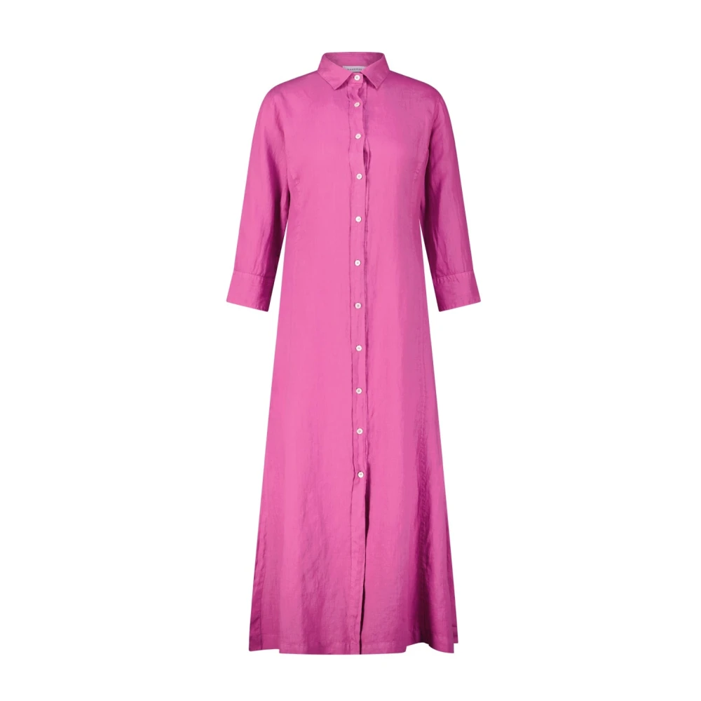 Rosso35 Linnen overhemdjurk Pink Dames