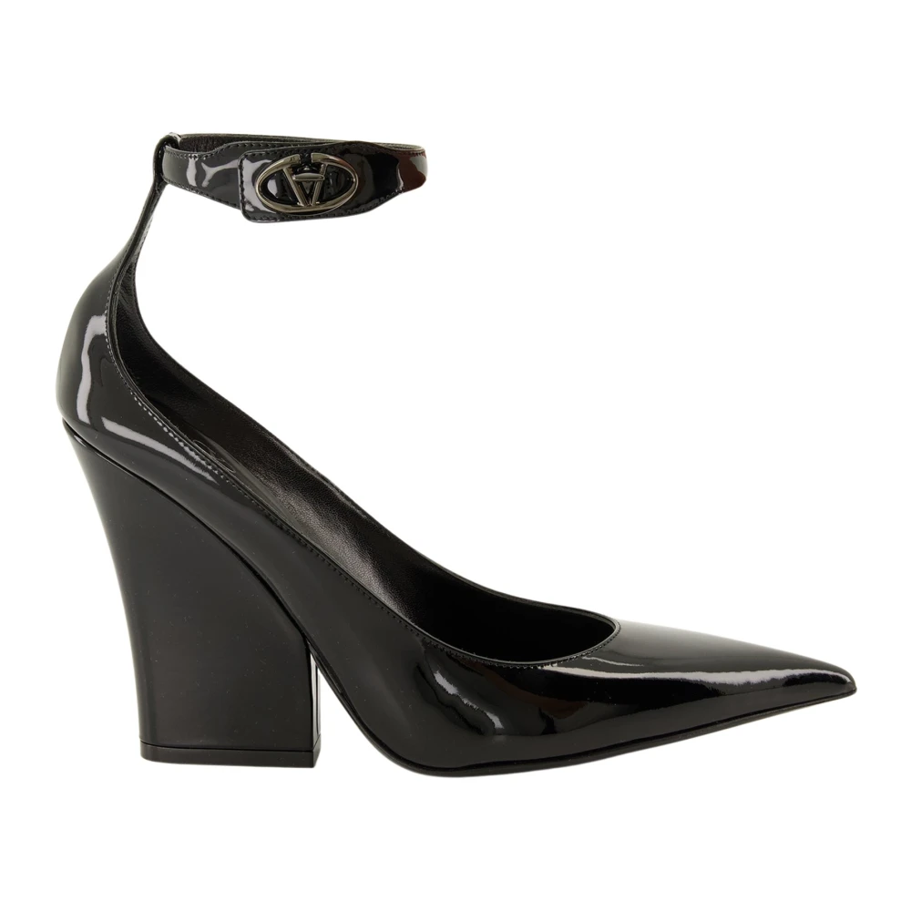 Valentino Garavani Women's Black Pumps, 4 Uk, Vlogo The Bold Leather Heels