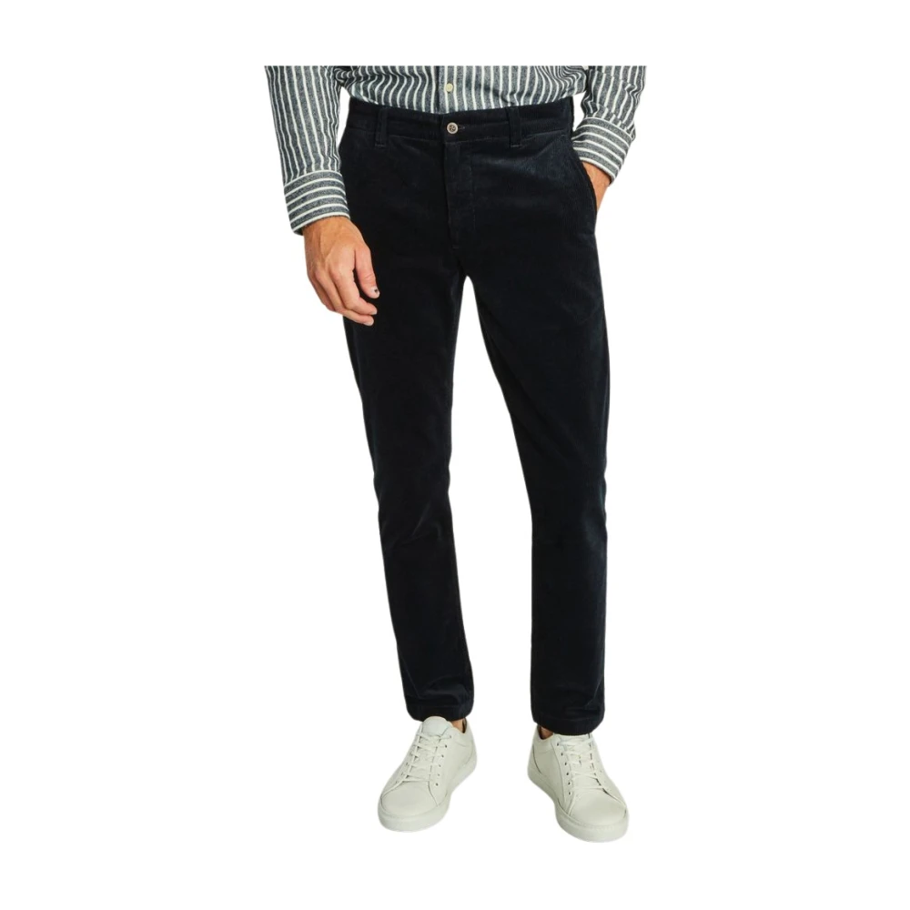 Nn07 Karl raka corduroy byxor Blue, Herr