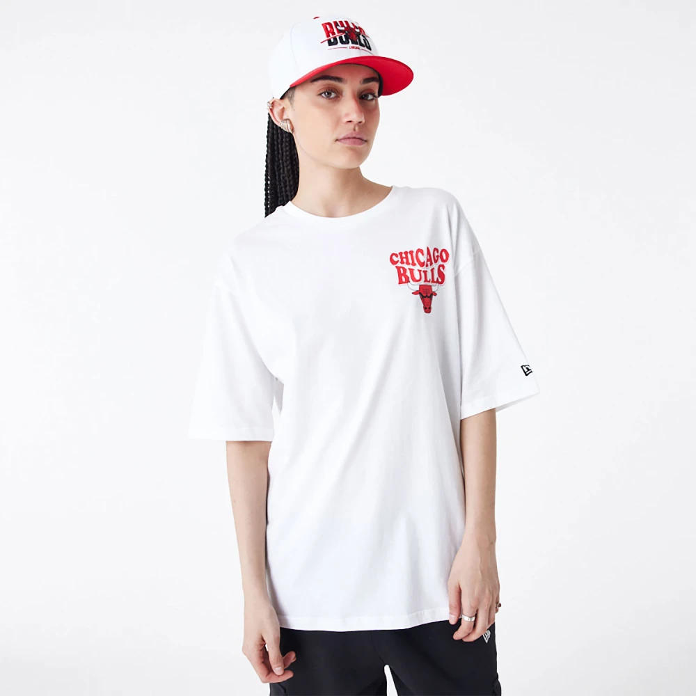 new era Chicago Bulls NBA Script T-shirt White Heren