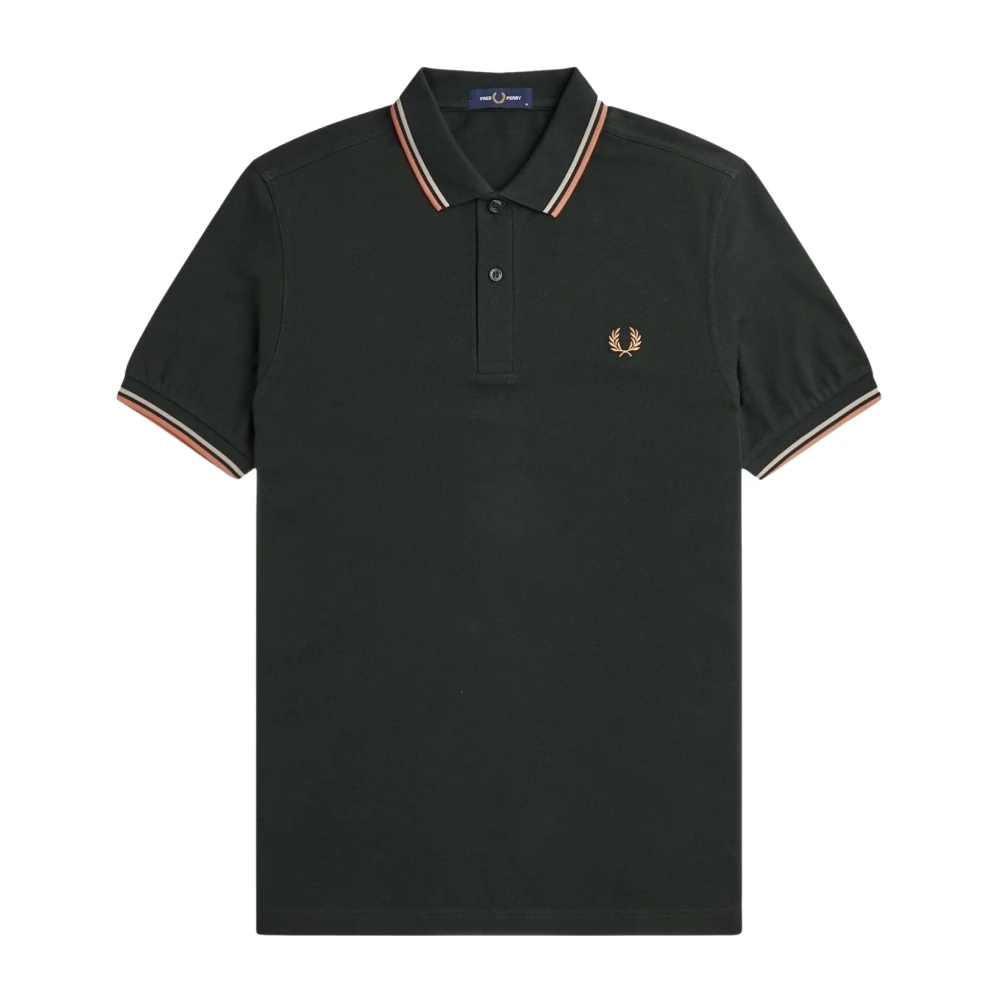 Fred Perry Slim Fit Twin Tipped Polo Night Green Heren