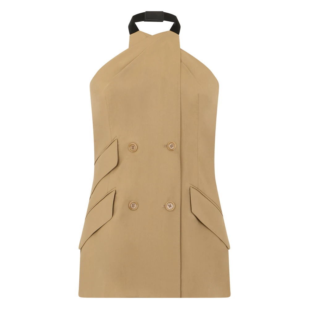 Max Mara Women's Beige Waistcoats, S, Nuraghe Sleeveless Jacket