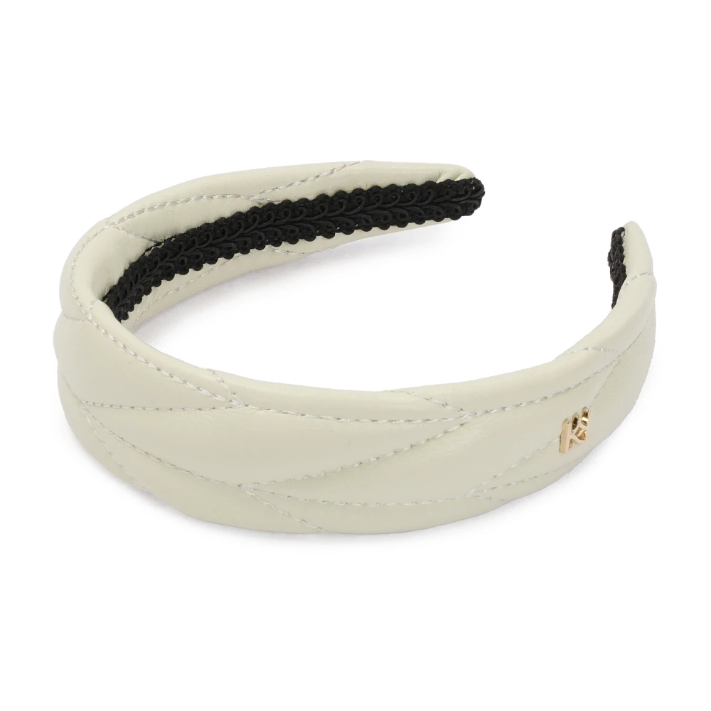 Kazar Monogram leren hoofdband Beige Dames