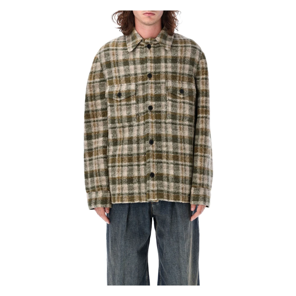 Isabel marant Geruite wollen blend overhemdjasje Multicolor Heren