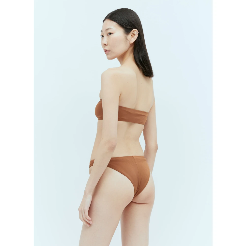 Lido Strapless Gerimpeld Bikiniset Brown Dames