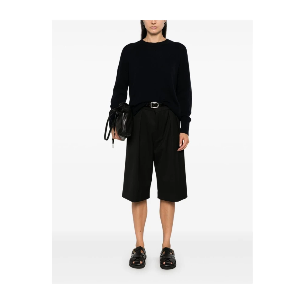 allude Midnight Blue Cashmere Sweater Blue Dames