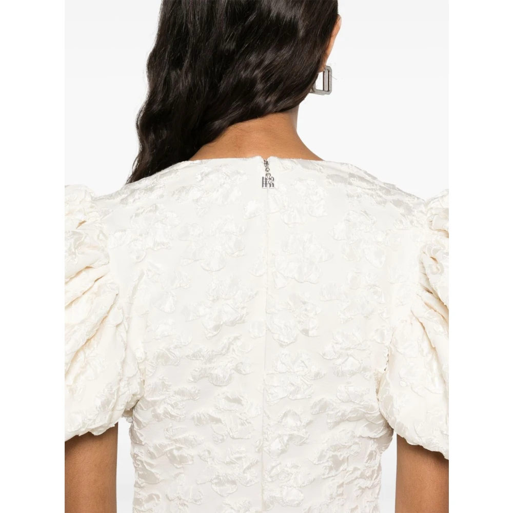 Rotate Birger Christensen Ivoor Rotate Jurk Elegante Stijl Beige Dames