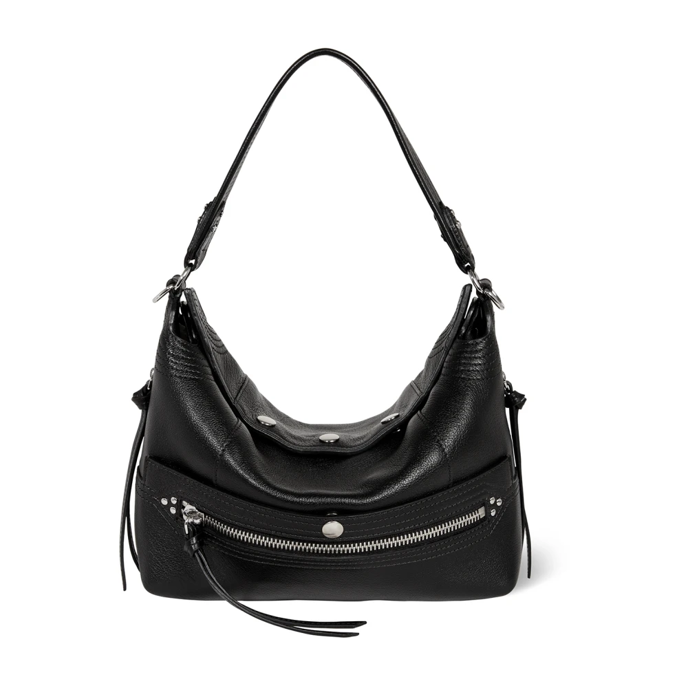 Jérôme Dreyfuss Zwarte Baguette Hobo Crossbody Tas Black Dames