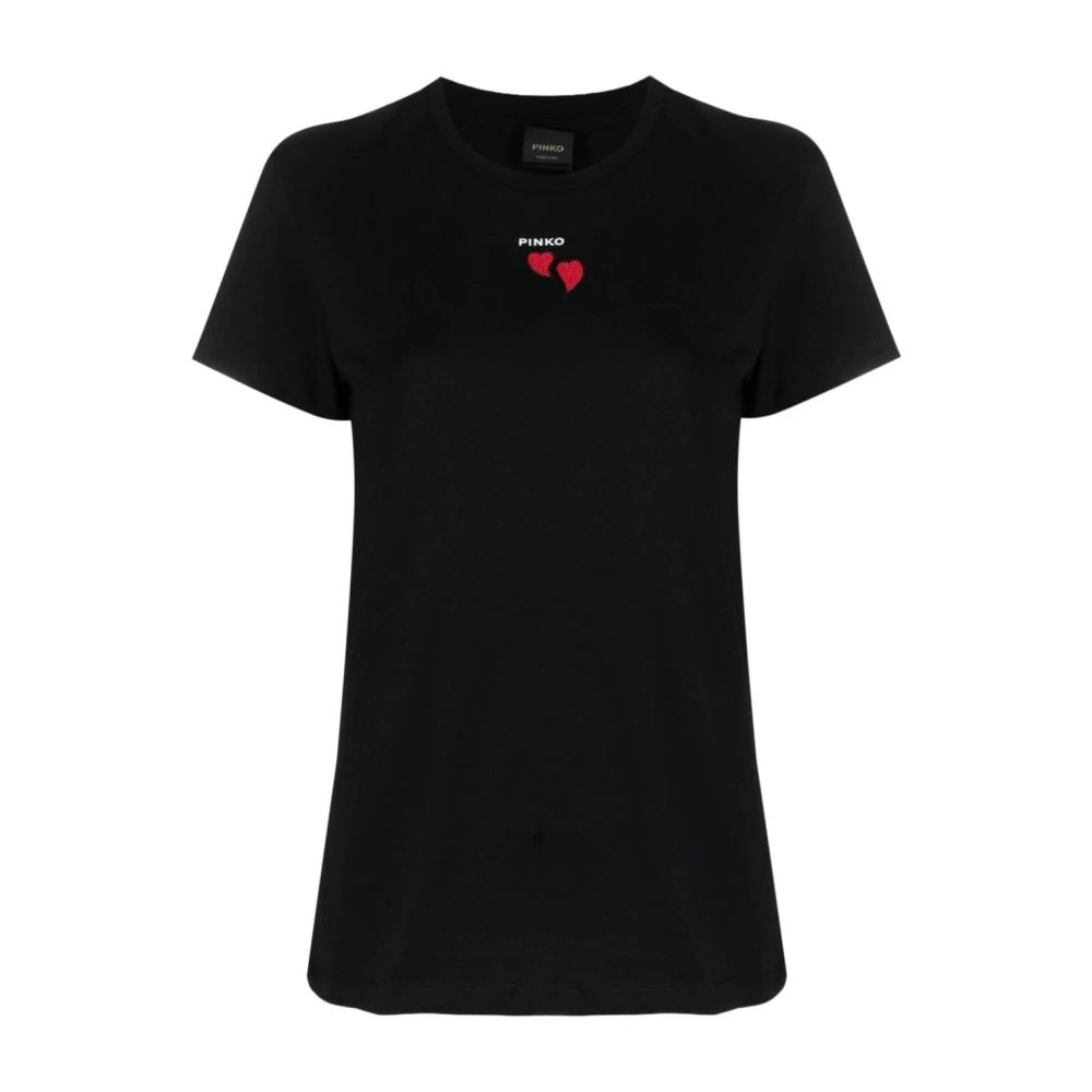 Pinko Svarta T-shirts och Polos med Låg Klack Black, Dam