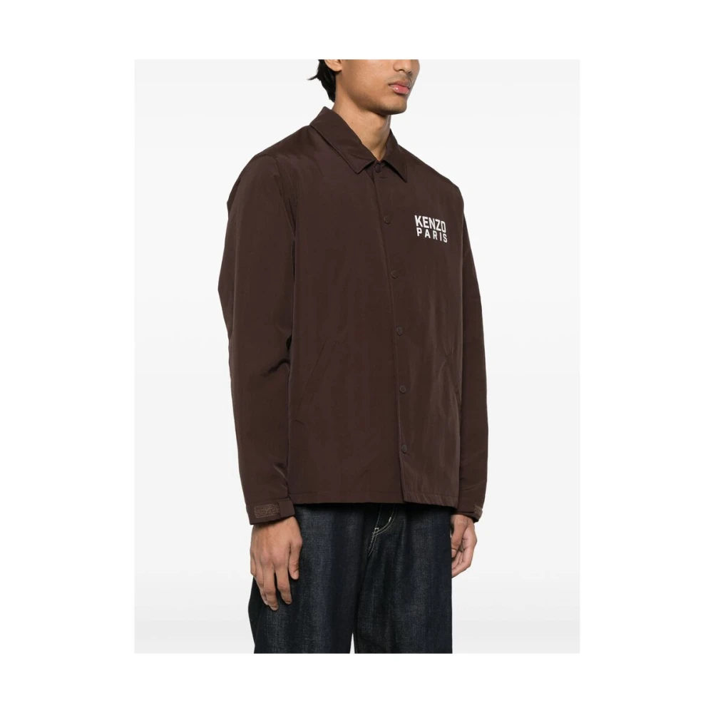 Kenzo Bruine Koffie Waistcoat met Logo Print Brown Heren
