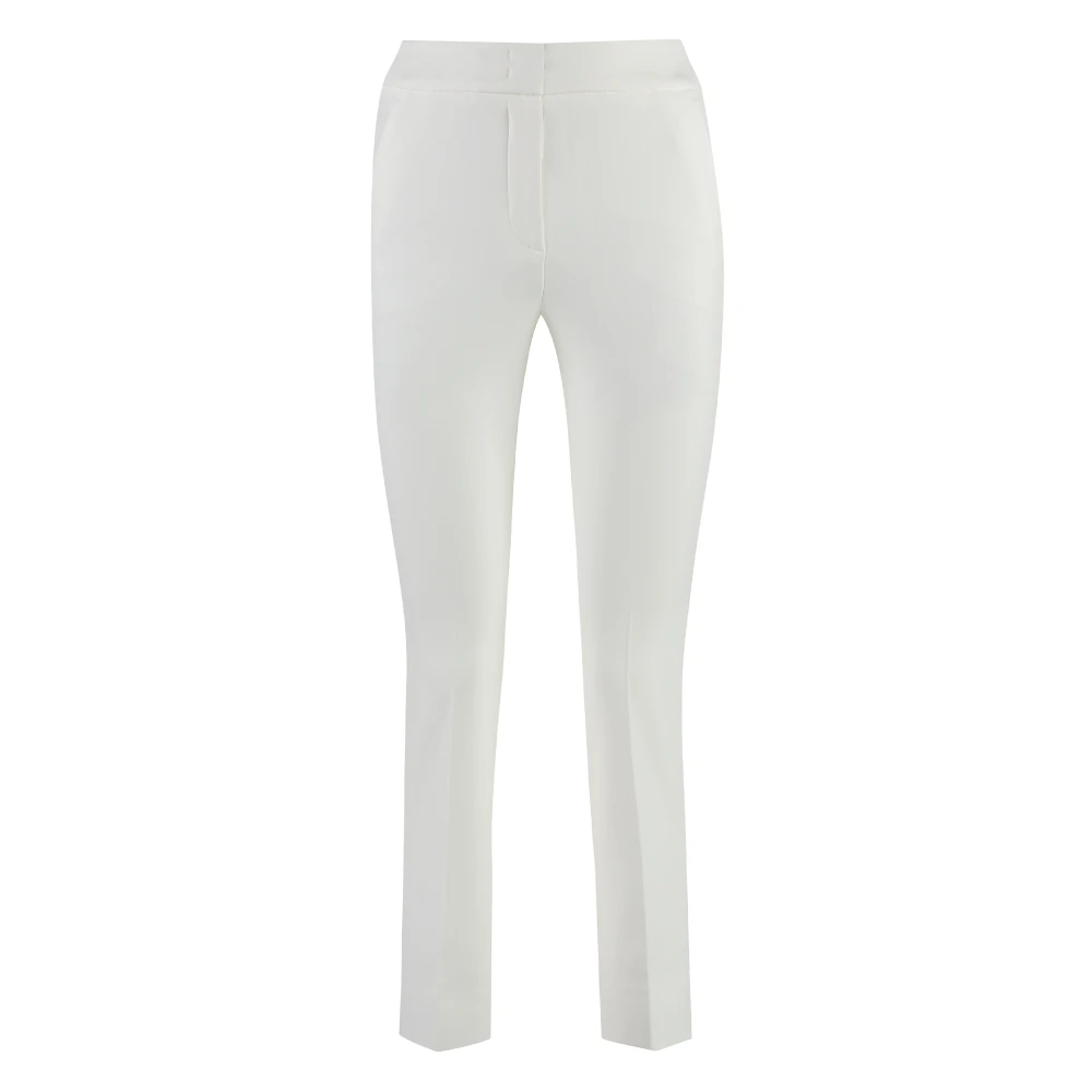 PESERICO Elastische Cropped Broek White Dames