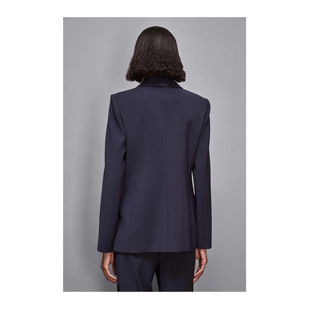PATRIZIA PEPE Dubbelborstig Essential Jas Black Dames