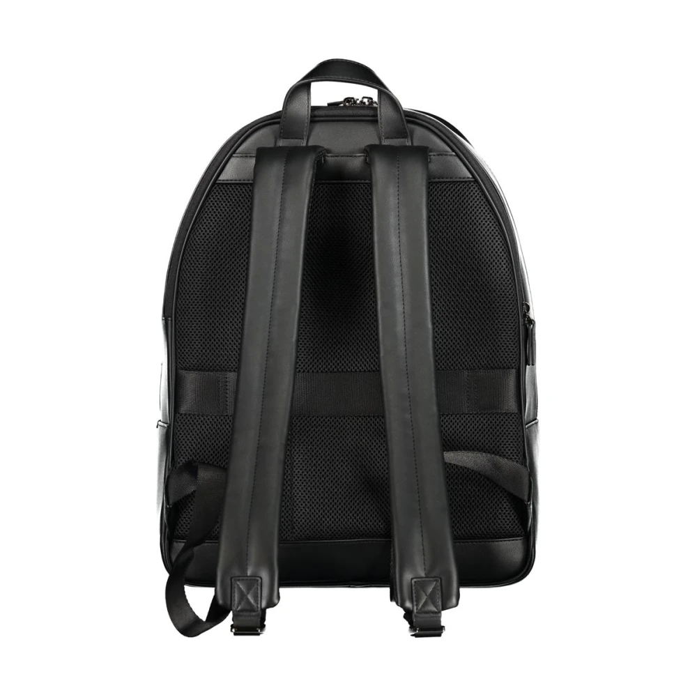 Tommy Hilfiger Zwarte Polyester Rugzak met Laptopvak Black Unisex