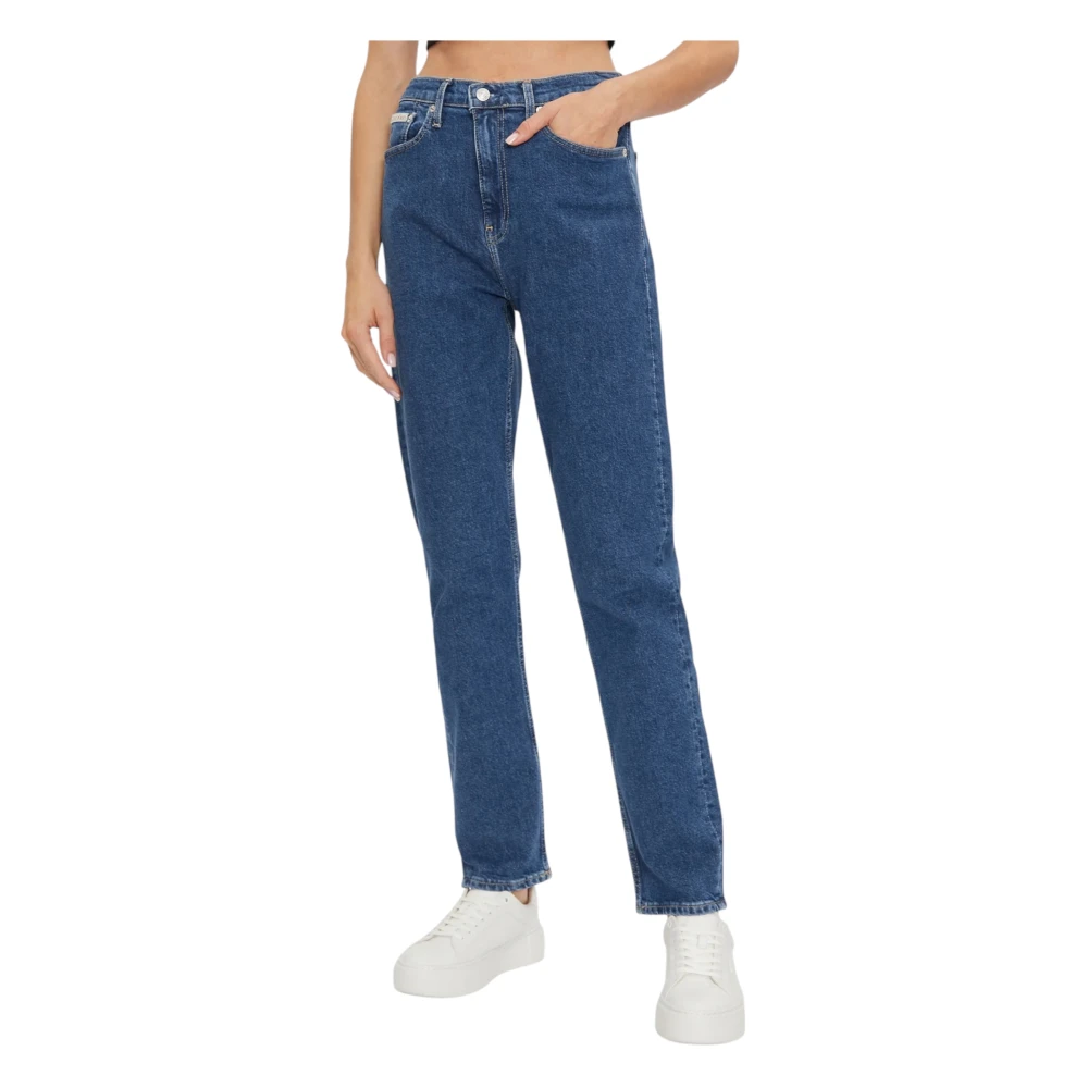Calvin Klein Jeans Authentieke Slim Straight Dames Jeans Blue Dames