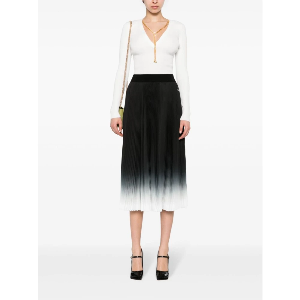 Elisabetta Franchi Witte V-hals trui met ketting White Dames