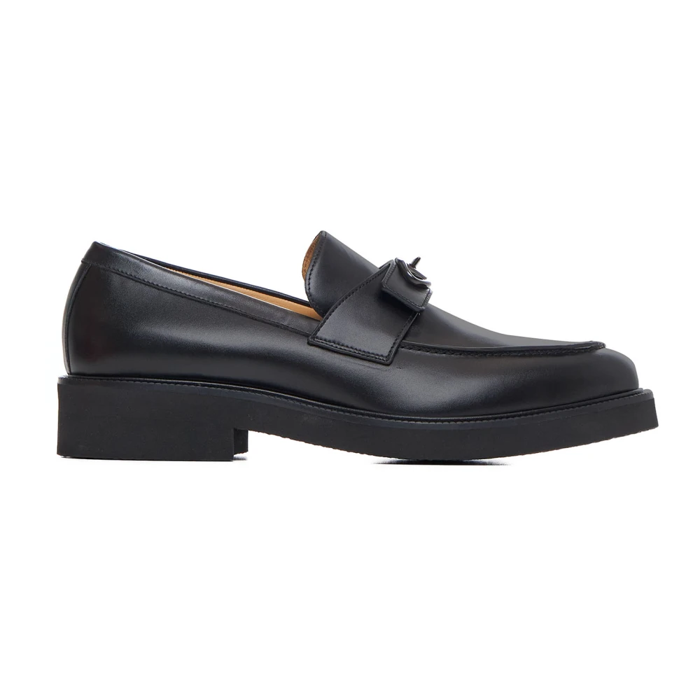 Valentino Garavani Svarta platta skor Elegant stil Black, Herr