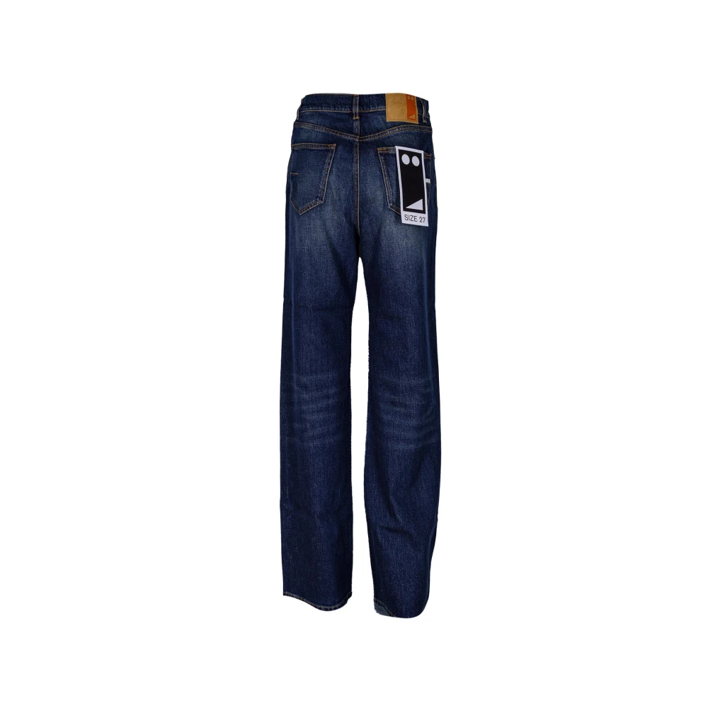 Mauro Grifoni Hoge taille bootcut denim jeans Blue Dames