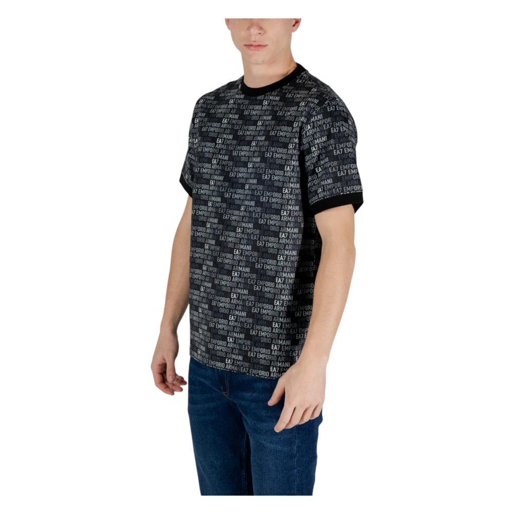 Emporio Armani EA7 Katoenen T-shirt met korte mouwen Lente Zomer collectie Black Heren
