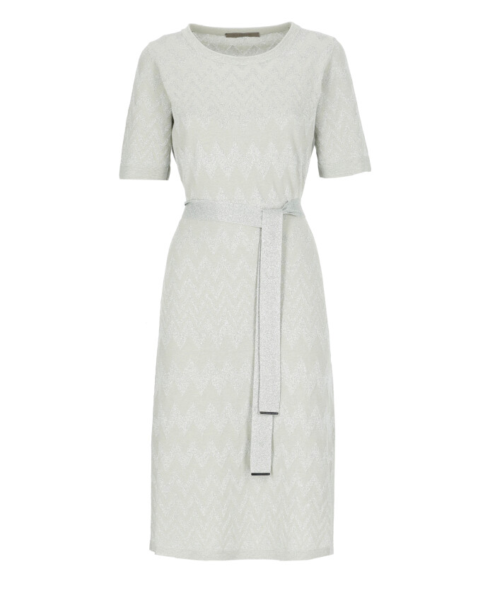 green-cotton-blend-dress-with-lurex