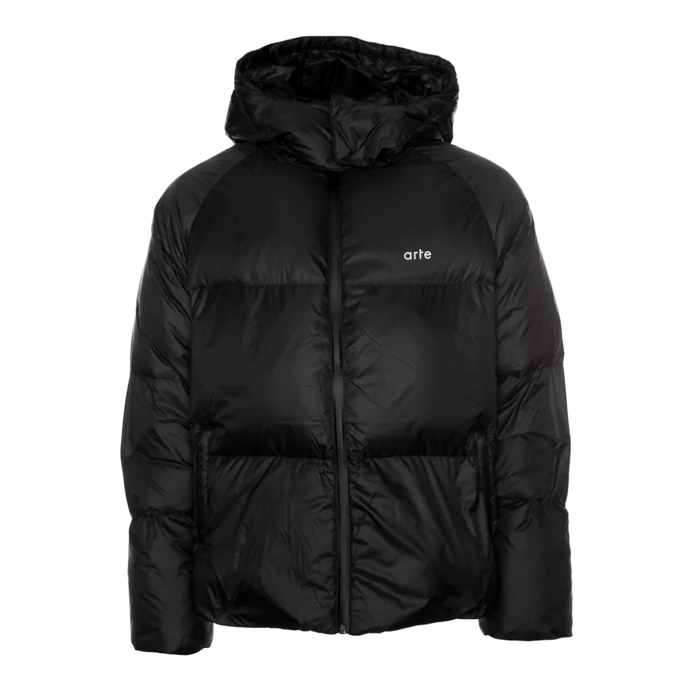 Arte Antwerp Zwarte Pufferjas met Afneembare Capuchon Black Heren