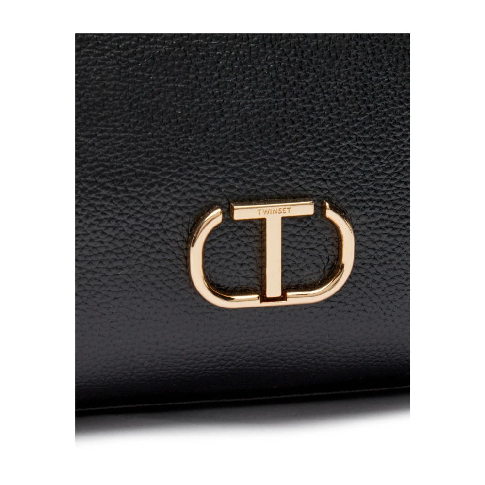 Twinset Zwarte Shopper Tote Tas Stijlvol Modern Black Dames