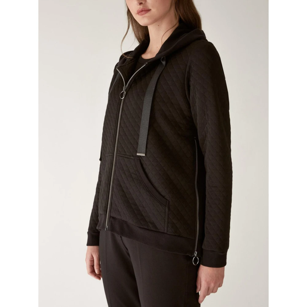 Elena Mirò Stijlvolle Fleece Trui Black Dames