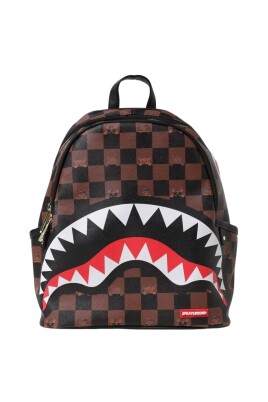 brown-checkerboard-shark-mini-backpack