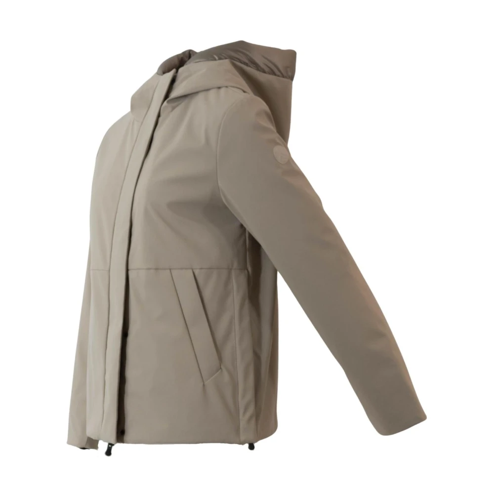 People of Shibuya Beige Technische Parka met Thermische Isolatie Beige Dames