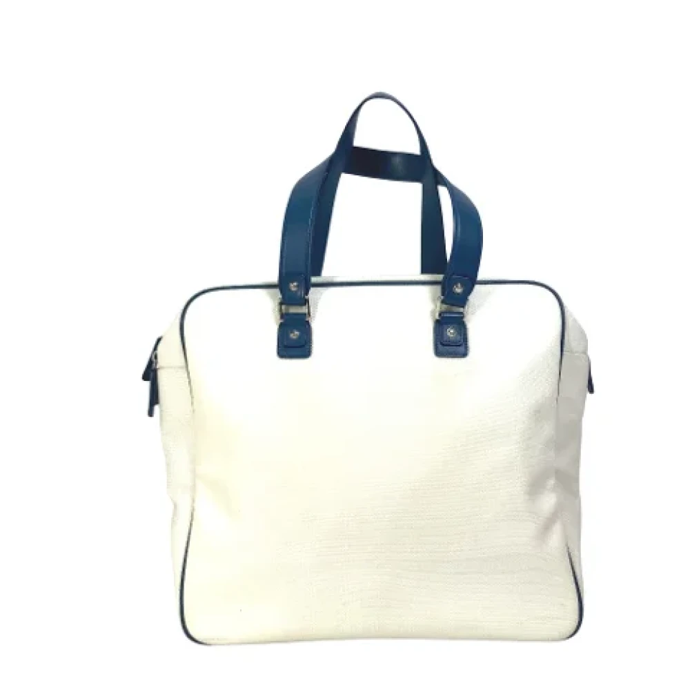 Chanel Vintage Pre-owned Canvas totes White Dames