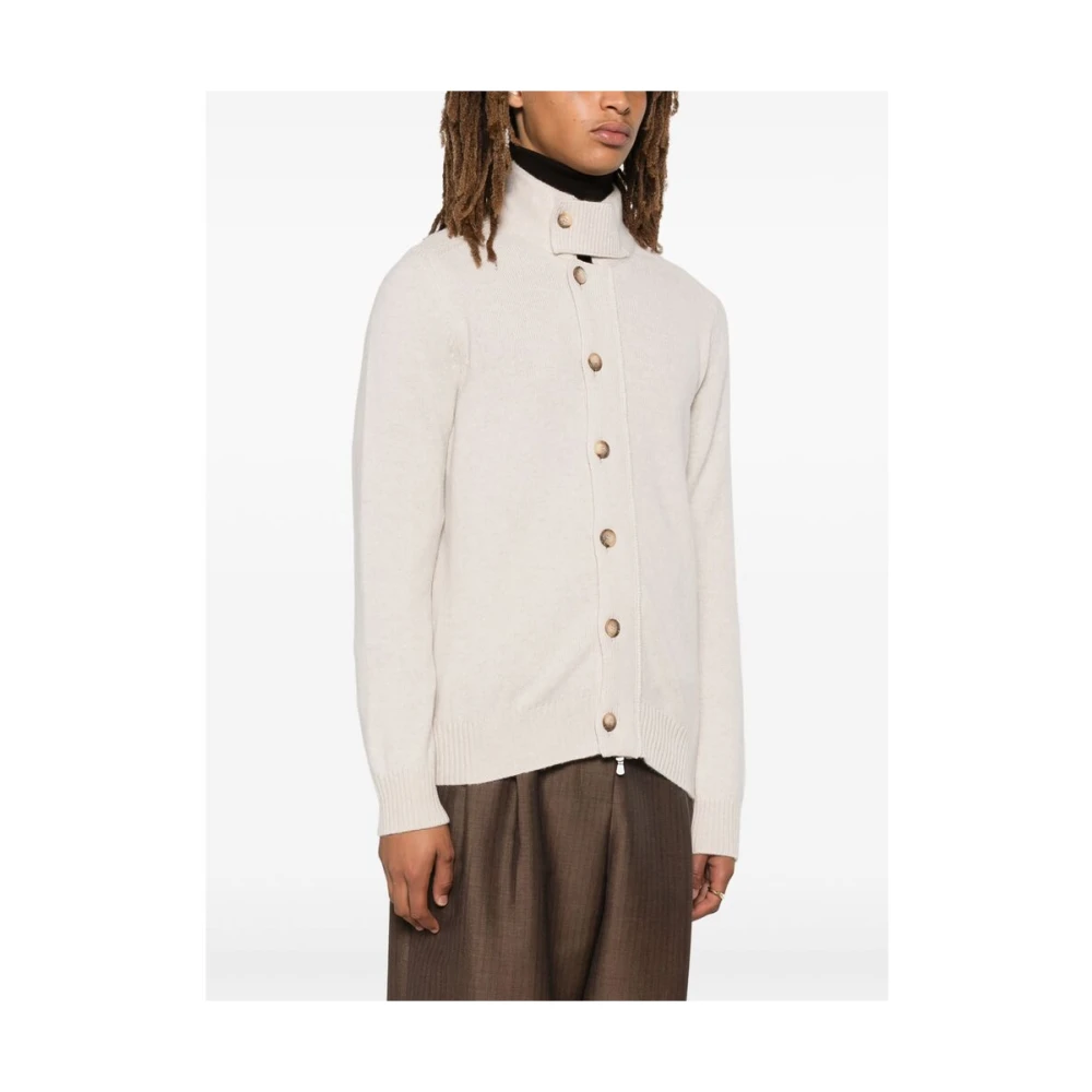 La Fileria Beige Wollen Gebreid Jack Beige Heren