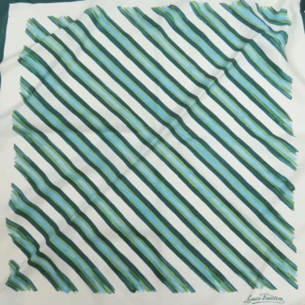 Louis Vuitton Vintage Pre-owned Silk scarves Green Dames