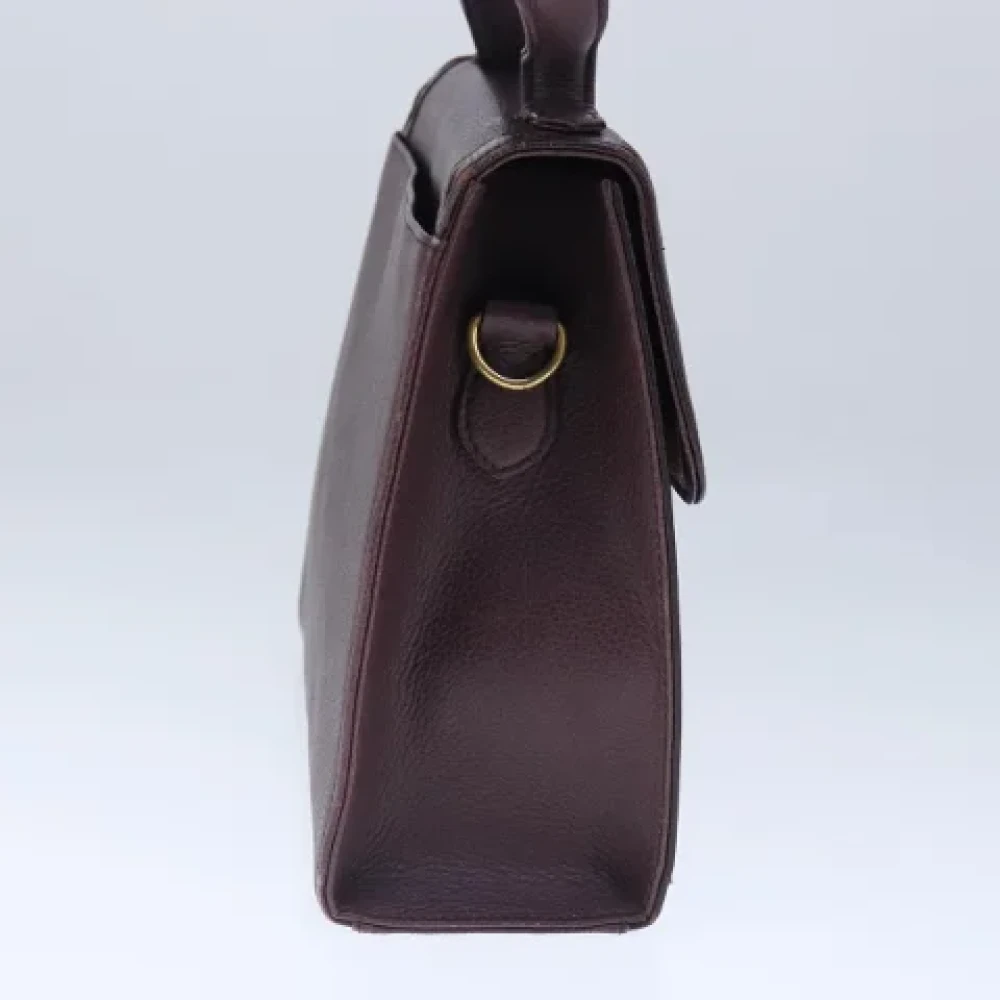 Saint Laurent Vintage Pre-owned Leather shoulder-bags Purple Dames
