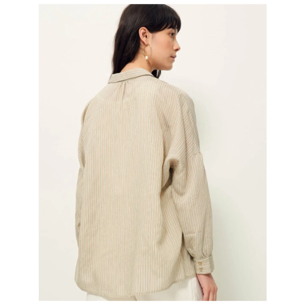 Sessun Botan losse overhemd Beige Dames