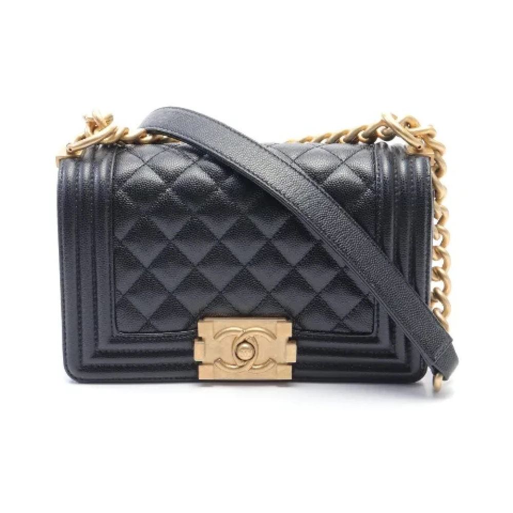 Chanel Vintage Pre-owned Leather crossbody-bags Black Dames