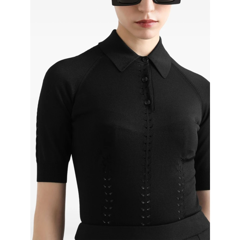 Dolce & Gabbana Zwarte Polo Sweaters voor Mannen Black Dames